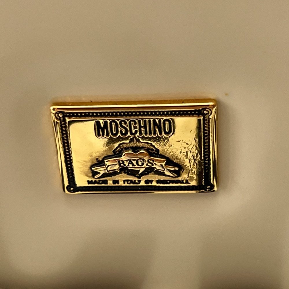 ❤️MOSCHINO❤️ Redwall Tricolor Polished Leather Bag Italy - Picture 16 of 16